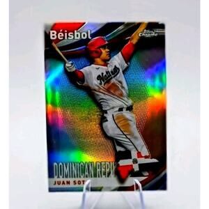 2021 Topps Chrome B+8 Juan Soto Beisbol REFRACTOR Washington Nationals